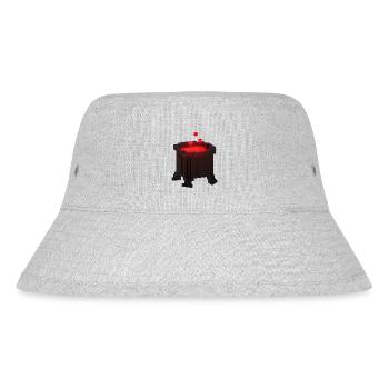 Secret Dark Gothic Witch Cauldron Red Elf T Shirt - Stanley/Stella Recycled Bucket Hat - heather grey - Front