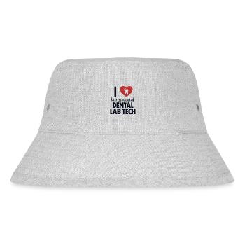 I love Dental Lab Tech Dental Laboratory Dental Laboratory - Stanley/Stella Recycled Bucket Hat - heather grey - Front