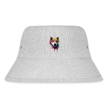 HUNDE DESIGN SPLASH ART I HUNDELIEBHABER - Stanley/Stella recycelter Bucket Hat - Grau meliert - Vorne