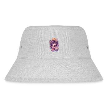 Cute Kawaii Girl Design Perfect for Anime Fans - Stanley/Stella Recycled Bucket Hat - heather grey - Front