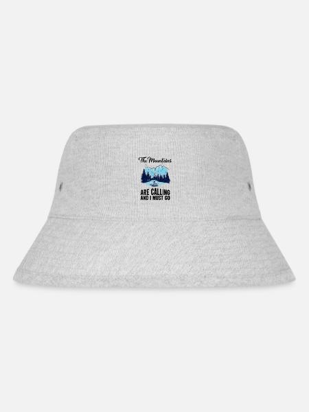 The Mountains are Calling and I must Go Forest - Stanley/Stella recycelter Bucket Hat - Grau meliert