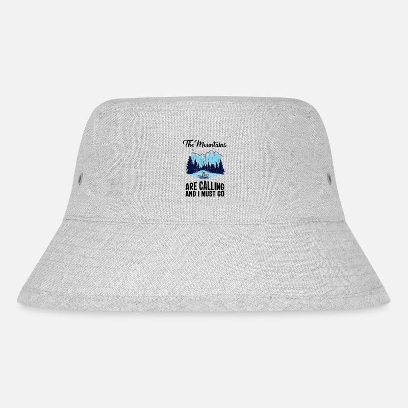 The Mountains are Calling and I must Go Forest - Stanley/Stella recycelter Bucket Hat - Grau meliert