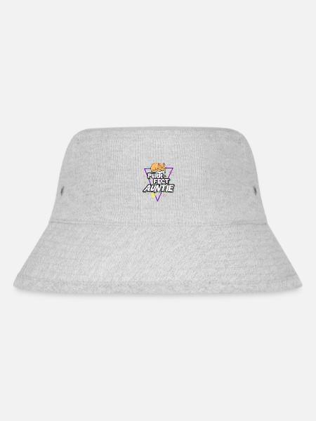 Purr Fact Auntie 2 - Stanley/Stella Recycled Bucket Hat - heather grey