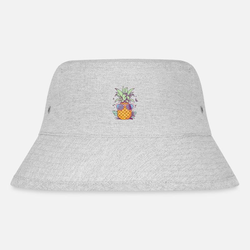 Ananas Lunettes de soleil Vacances d’été Tropical - Bob recyclé Stanley/Stella - gris chiné