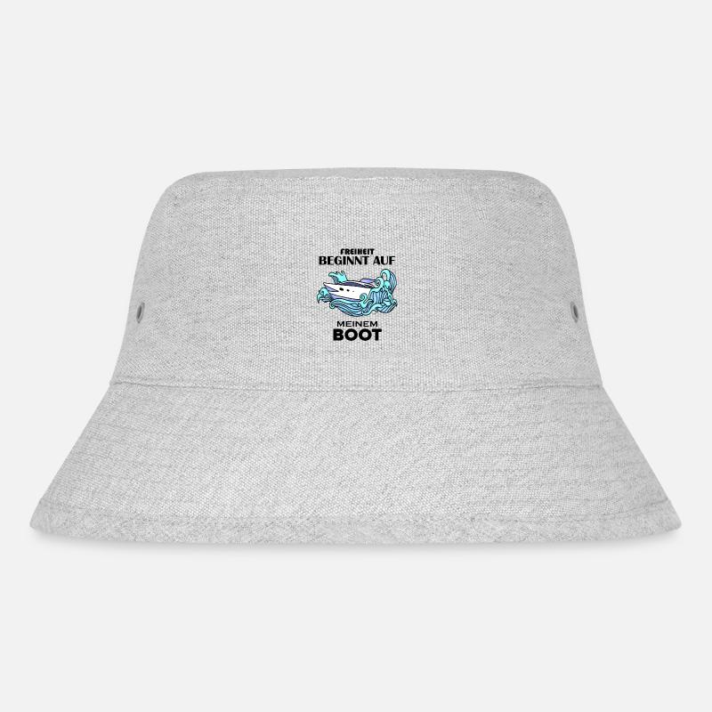 Boote Motorboot - Stanley/Stella recycelter Bucket Hat - Grau meliert