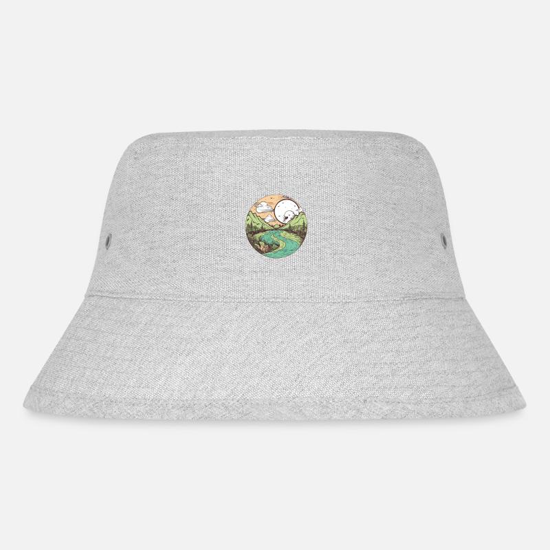 wundervolle Natur - Stanley/Stella recycelter Bucket Hat - Grau meliert