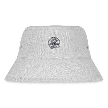 Born 2017 Vintage Retro Anniversary - Stanley/Stella Recycled Bucket Hat - heather grey - Front