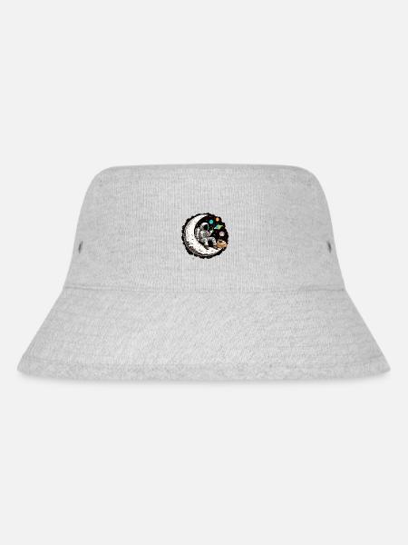 Astronaut drinking coffee on the moon - Stanley/Stella Recycled Bucket Hat - heather grey