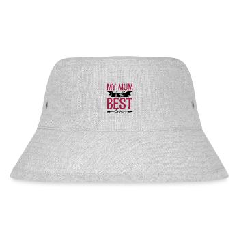 My mother is the best. Mommy too genial. - Stanley/Stella Recycled Bucket Hat - heather grey - Front