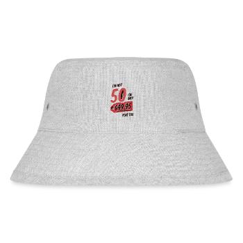 Im not 50 I'm only 49,95 Plus Tax 50 Birthday - Stanley/Stella recycelter Bucket Hat - Grau meliert - Vorne