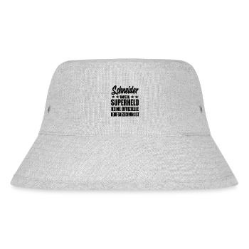 Schneider Superheld Spruch - Stanley/Stella recycelter Bucket Hat - Grau meliert - Vorne