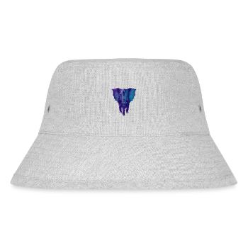 Geometric Blue Elephant - Stanley/Stella Recycled Bucket Hat - heather grey - Front