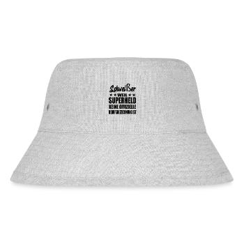 Schweißer Superheld Spruch - Stanley/Stella recycelter Bucket Hat - Grau meliert - Vorne