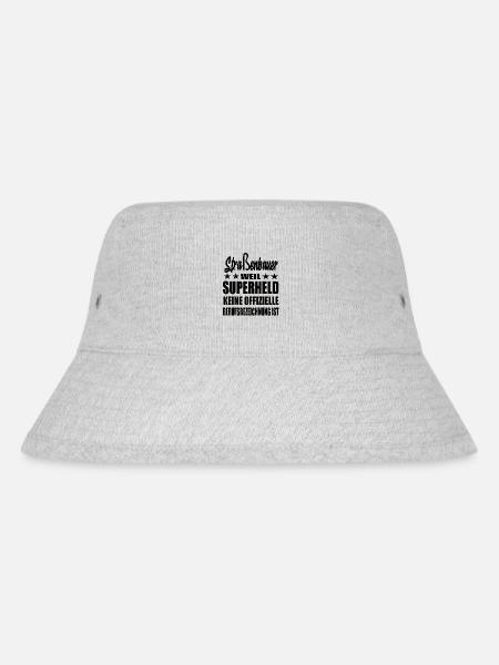 Straßenbauer Superheld Spruch - Stanley/Stella recycelter Bucket Hat - Grau meliert