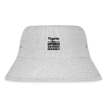 Fluglotse Superheld Spruch - Stanley/Stella recycelter Bucket Hat - Grau meliert - Vorne