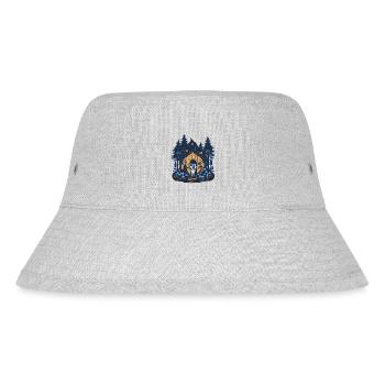 Wolf in einer Hütte - Stanley/Stella recycelter Bucket Hat - Grau meliert - Vorne