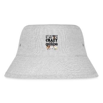 Let's Be Honest I Was Crazy Before The Chickens - Stanley/Stella Recycled Bucket Hat - heather grey - Front