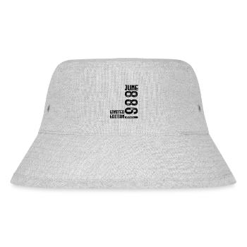 Geschenk Juni 1988 Geburtstag Juni 1988. Juni 1988 - Stanley/Stella recycelter Bucket Hat - Grau meliert - Vorne