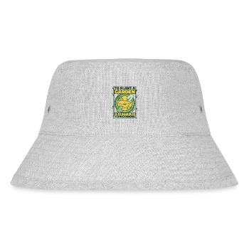 To Plant A Garden Is To Believe In Tomorrow - Stanley/Stella Recycled Bucket Hat - heather grey - Front