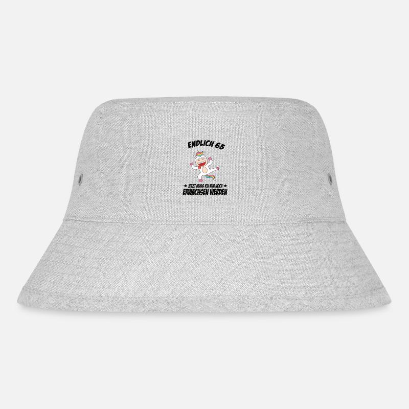 65 Geburtstag Positive Sprüche Zum 65 geburtstag - Stanley/Stella recycelter Bucket Hat - Grau meliert