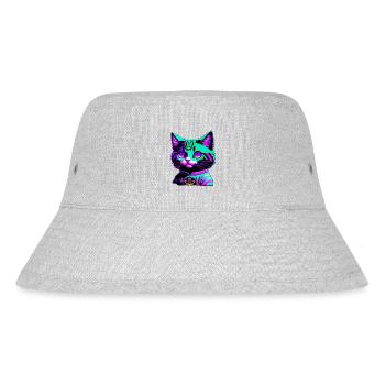 Funky cat - Stanley/Stella Recycled Bucket Hat - heather grey - Front