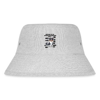 Australian Shepherd Aussie Dad Aussie Mom - Stanley/Stella Recycled Bucket Hat - heather grey - Front