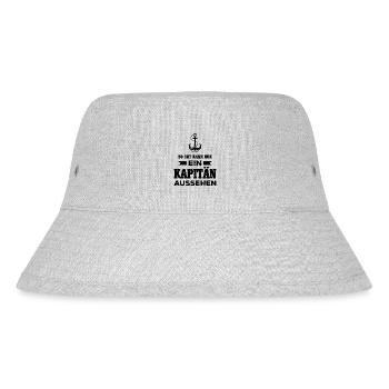 Kapitän Segeln Segelboot Schiff Motorboot Geschenk - Stanley/Stella recycelter Bucket Hat - Grau meliert - Vorne