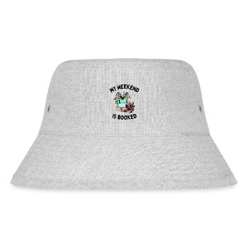 My Weekend is Booked Funny Bookworm People - Stanley/Stella Recycled Bucket Hat - heather grey - Front