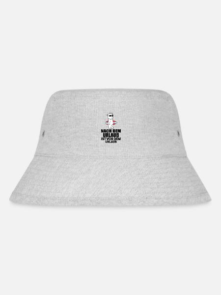 Urlaub - Stanley/Stella recycelter Bucket Hat - Grau meliert