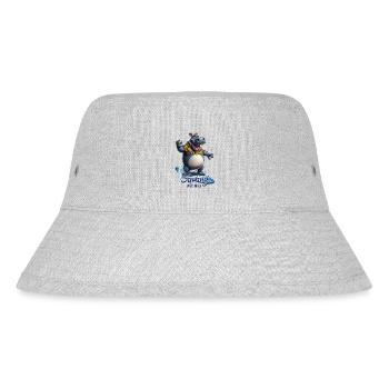 Hippopotame cool avec une planche de surf - surfeur - Bob recyclé Stanley/Stella - gris chiné - Devant