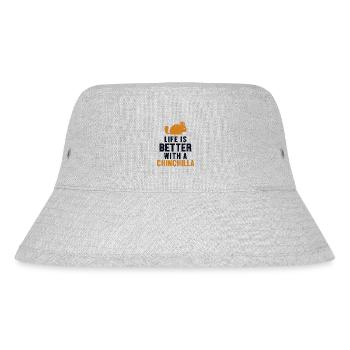 Life is Better with a Chinchilla Longhair Breeder - Stanley/Stella Recycled Bucket Hat - heather grey - Front