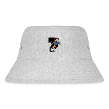 7 Year Old Footballer & Soccer Children's Birthday Party - Stanley/Stella Recycled Bucket Hat - heather grey - Front