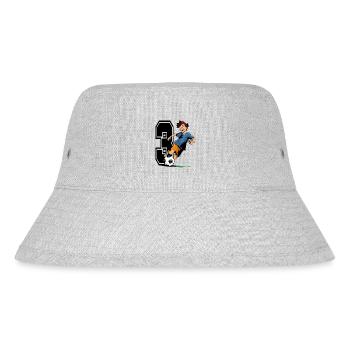 3 Year Old Footballer & Soccer Children's Birthday Party - Stanley/Stella Recycled Bucket Hat - heather grey - Front