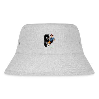 9 Jahre alt Fußballer & Fußball Kindergeburtstag - Stanley/Stella recycelter Bucket Hat - Grau meliert - Vorne