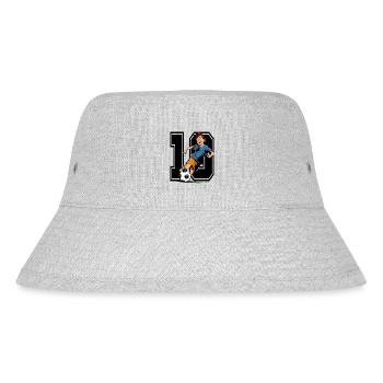10 Year Old Footballer & Soccer Children's Birthday Party - Stanley/Stella Recycled Bucket Hat - heather grey - Front