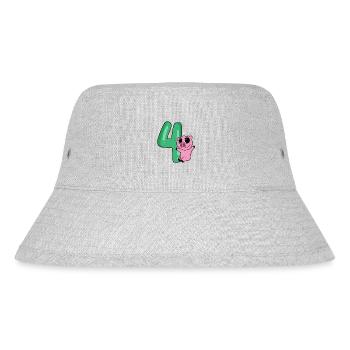 4 Geburtstag 4 Jahre alt mit Tier Motiv - vier - Stanley/Stella recycelter Bucket Hat - Grau meliert - Vorne