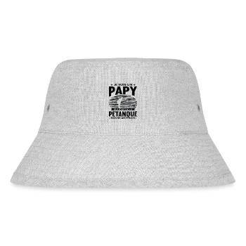 Papy Pétanque Cadeau Humour Boccia Homme Petanque - Bob recyclé Stanley/Stella - gris chiné - Devant