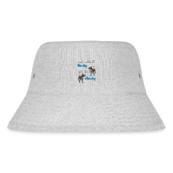 All I need is this dog and that other dog - Stanley/Stella Recycled Bucket Hat - heather grey - Front