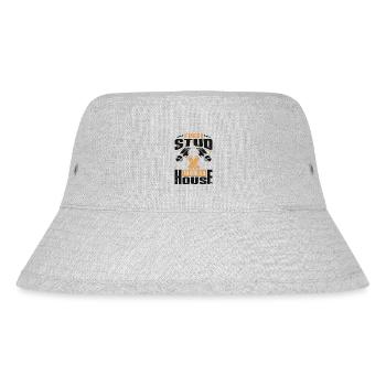 It Takes A Stud To Build A House Schreiner - Stanley/Stella Recycled Bucket Hat - heather grey - Front