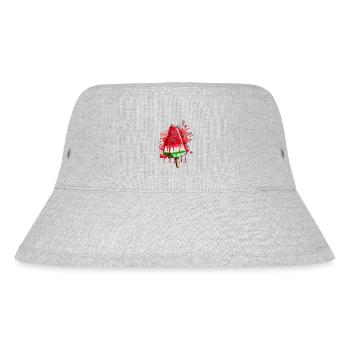 Watermelon Ice Wassermelone Eis - Stanley/Stella recycelter Bucket Hat - Grau meliert - Vorne