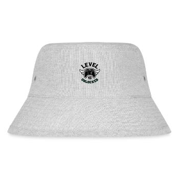 Level 45 Unlocked 45 Birthday - Stanley/Stella Recycled Bucket Hat - heather grey - Front