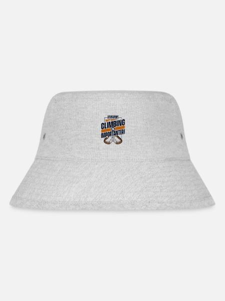Education Is Important But Climbing Is - Stanley/Stella recycelter Bucket Hat - Grau meliert