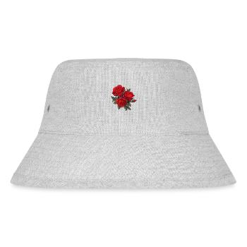 3 Blumen Vintage Blumen Wortspiel Cool Red Roses Liebhaber - Stanley/Stella recycelter Bucket Hat - Grau meliert - Vorne