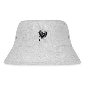 Turboherz Graffiti - Stanley/Stella recycelter Bucket Hat - Grau meliert - Vorne
