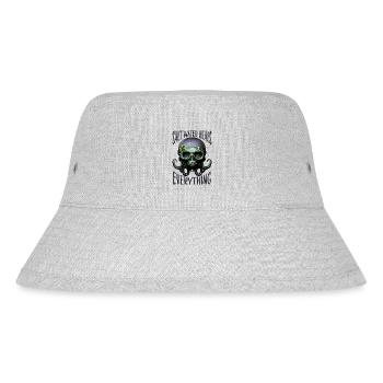 Octopus Skull Octopus Gift - Stanley/Stella Recycled Bucket Hat - heather grey - Front