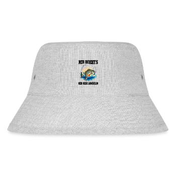 Lustige Angler Sprüche Mir reichts ich gehe Angeln - Stanley/Stella recycelter Bucket Hat - Grau meliert - Vorne