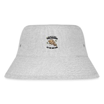 Faultier Lustiger Spruch: ... ist mir nur egal - Stanley/Stella recycelter Bucket Hat - Grau meliert - Vorne