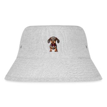 Dachshund Dogs with Bow Tie Dachshund Puppy Dog - Stanley/Stella Recycled Bucket Hat - heather grey - Front