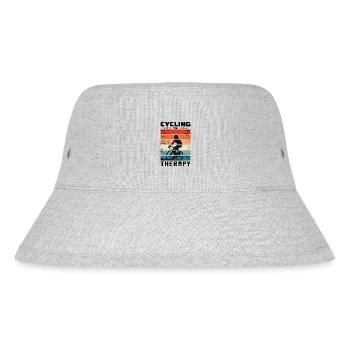 Cycling Is My Therapy - Stanley/Stella Recycled Bucket Hat - heather grey - Front