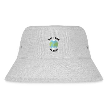 Save the planet - Stanley/Stella recycelter Bucket Hat - Grau meliert - Vorne